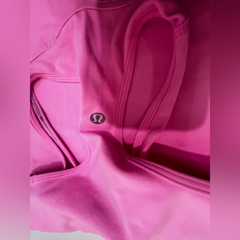 Lululemon Hot Pink Racerback Tank Top Built In Bra Size 6 - Picture 8 of 8